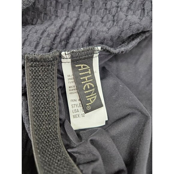 New Athena Tank One Piece Swimsuit Womens 12 Black Bathing Suit Plus - Picture 10 of 12